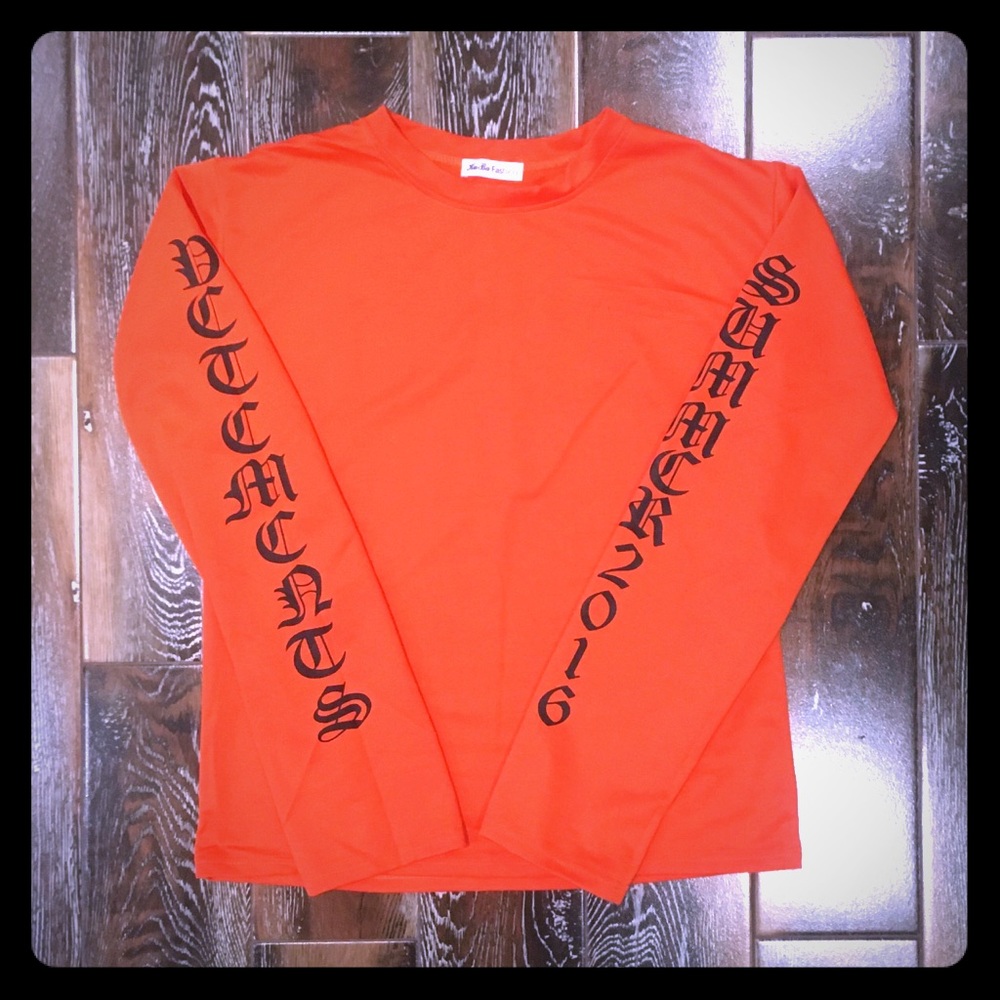 Long Sleeve Orange Top